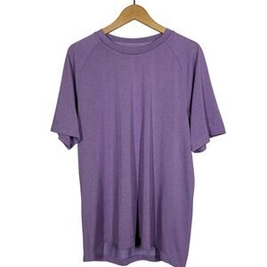NEW! Uniqlo Crewneck Tee Short Sleeve Lilac Knit Loose Fit - XL